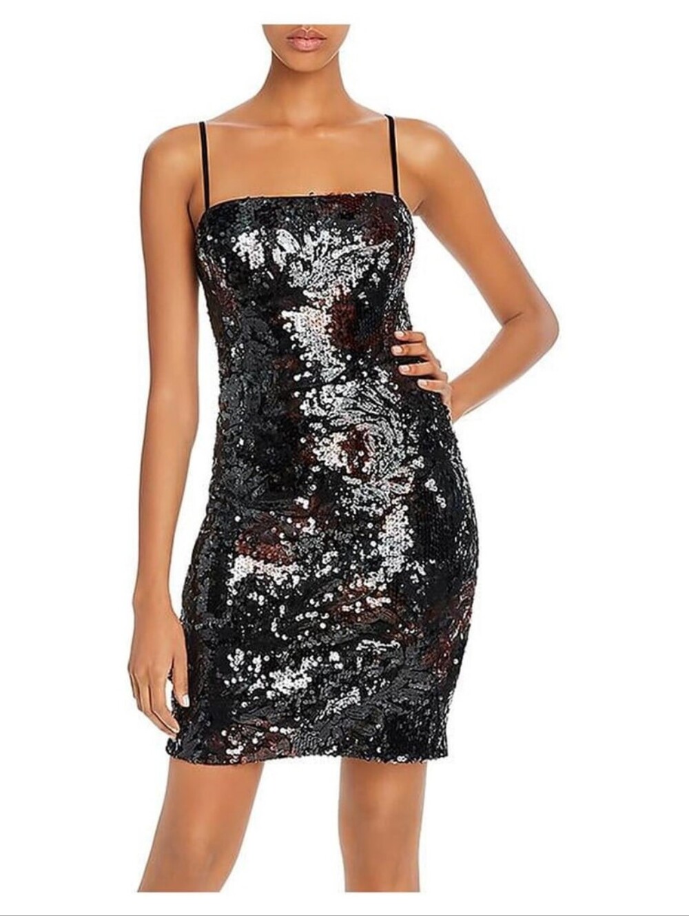 GUESS Black & Red Sequin Mini Dress ✨ Holiday Party NYE Bodycon Small